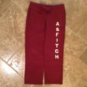 Abercrombie & Fitch mens maroon sweatpants size small